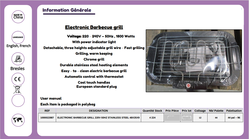 49257 - Electrical Grill Europe